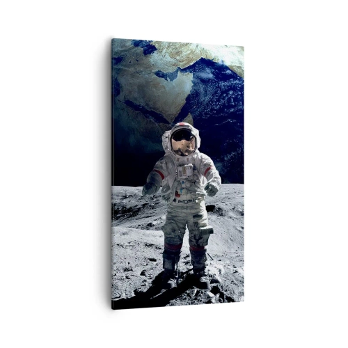 Canvastavla - Bild på duk - Hälsningar från månen - 55x100 cm