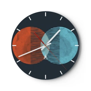 Väggklocka - Klocka på glas - Astronomisk fantasi - 40x40 cm