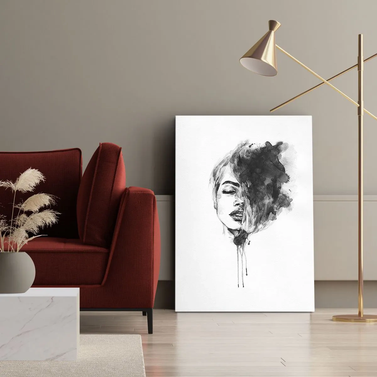 Canvastavla - Bild på duk - Vad flickan drömmer om - 50x70 cm