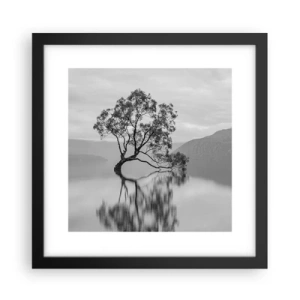 Affisch i svart ram - Det finns ett land - 30x30 cm