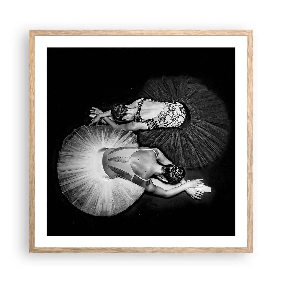 Affisch i ram av ljusek - Jin och jang – den perfekta balansen - 60x60 cm