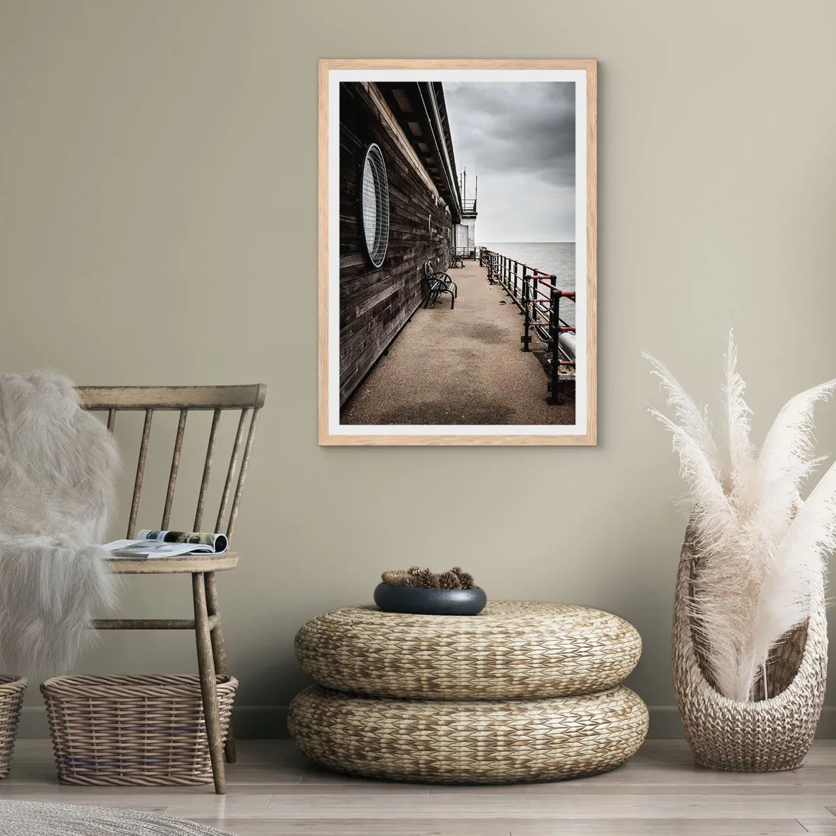 Affisch i ram av ljusek - Tiden har stannat - 40x50 cm