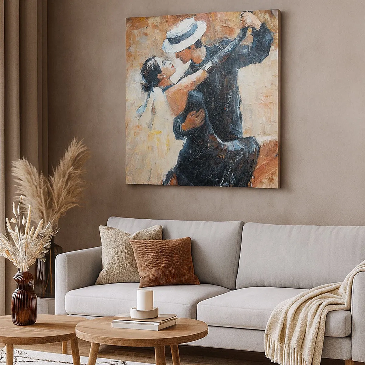 Canvastavla - Bild på duk - A la Rudolf Valentino - 30x30 cm