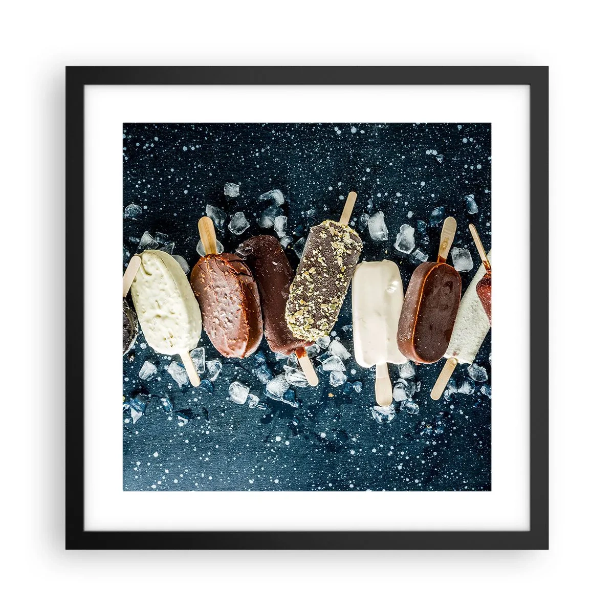 Affisch i svart ram - Smak av varm sommar - 40x40 cm