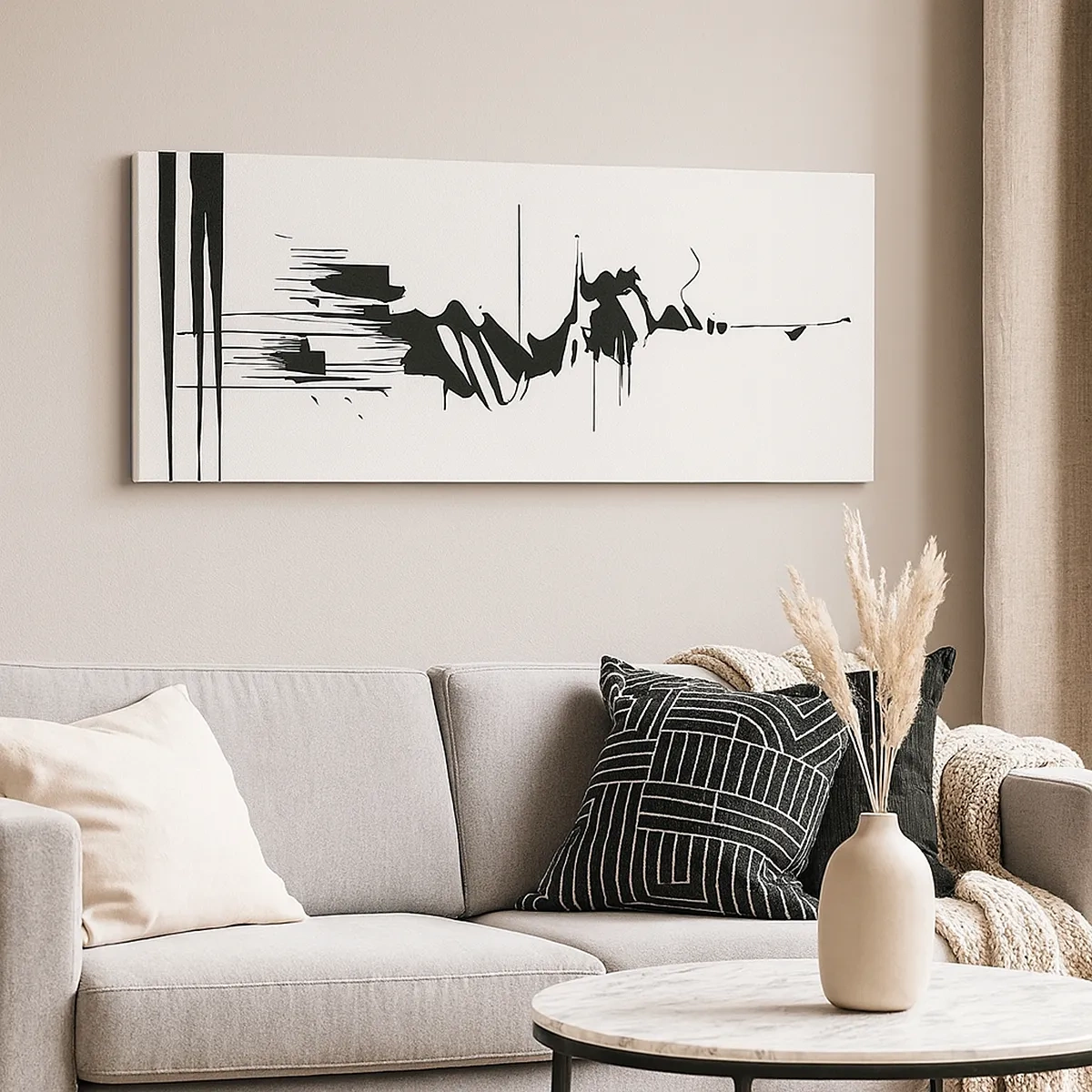 Canvastavla - Bild på duk - Skyndsam abstraktion - 30x30 cm