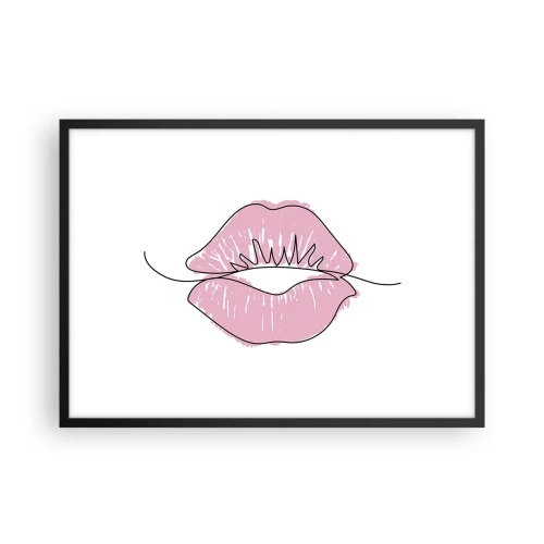 Affisch i svart ram - Redo att kyssas? - 70x50 cm
