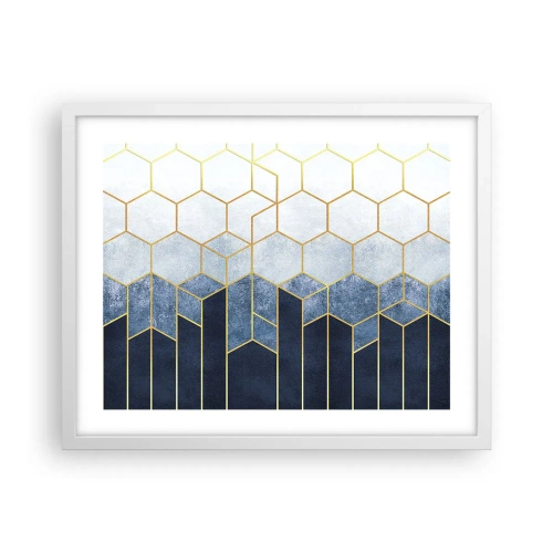 Affisch i vit ram - Komposition i synkoprytm - 50x40 cm