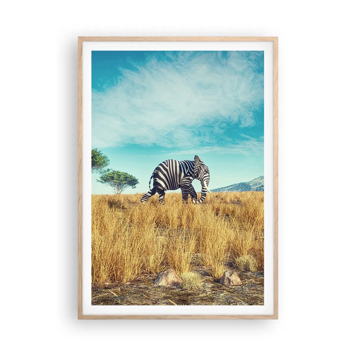 Affisch i ram av ljusek - Grått är ute - 70x100 cm