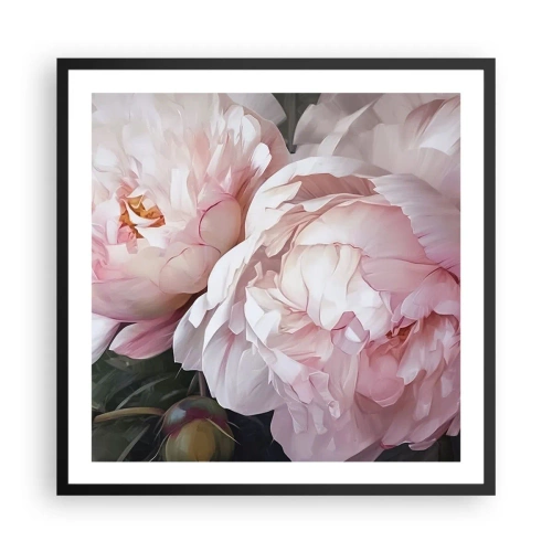 Affisch i svart ram - Fast i blomning - 60x60 cm