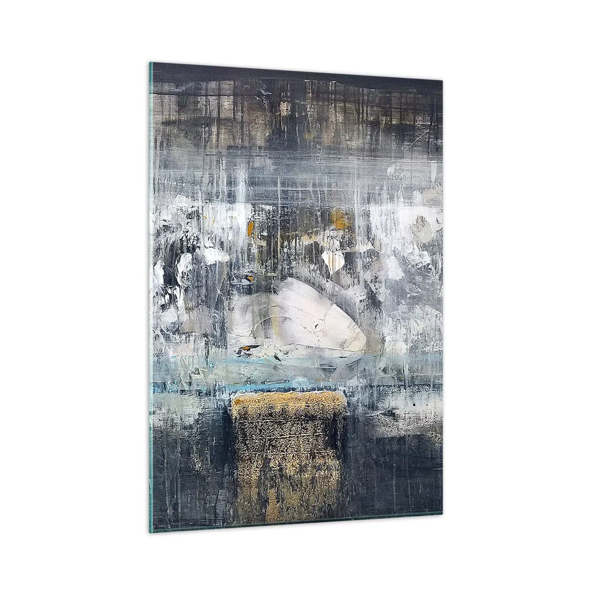 Glastavla - Bild på glas - På is och klumpar - 50x70 cm