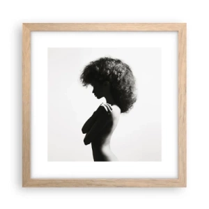 Affisch i ram av ljusek - Som en blomma på en slank stjälk - 30x30 cm