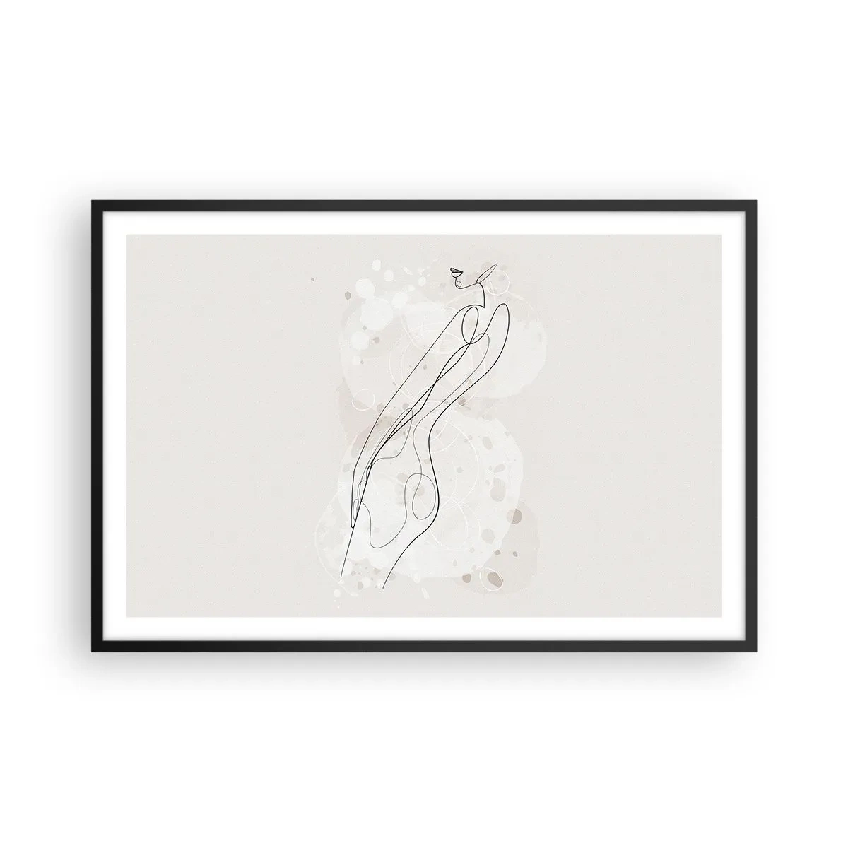 Affisch i svart ram - Blicken går vilse - 91x61 cm