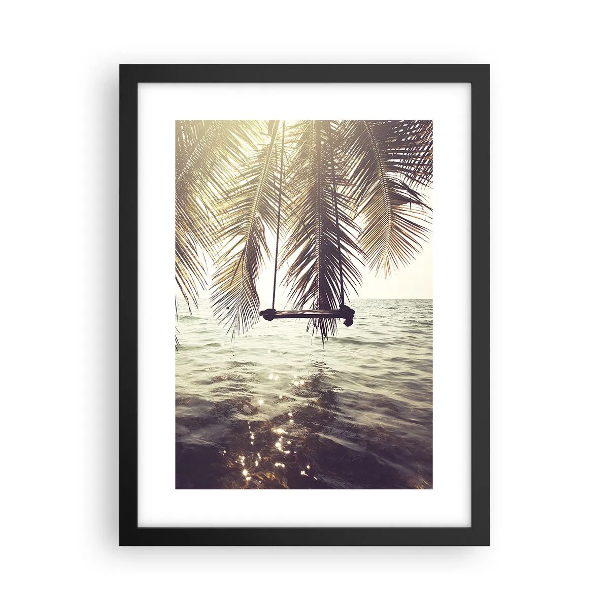 Affisch i svart ram - Gunga i molnen hur mycket du vill - 30x40 cm