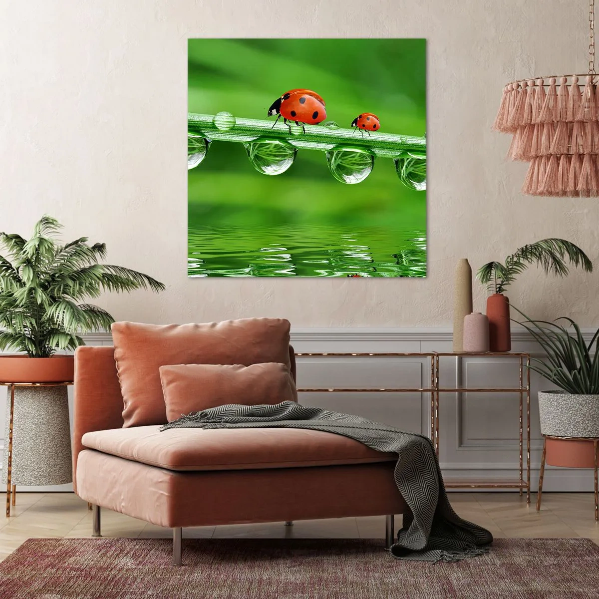 Canvastavla - Bild på duk - Hela sommaren på väg - 50x50 cm