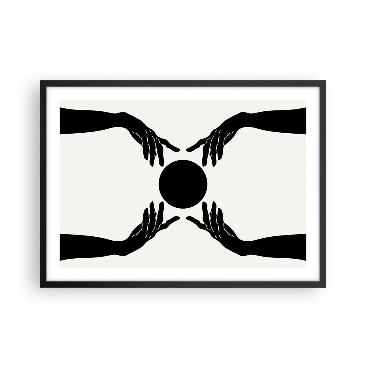 Affisch i svart ram - Ett hemligt tecken - 70x50 cm