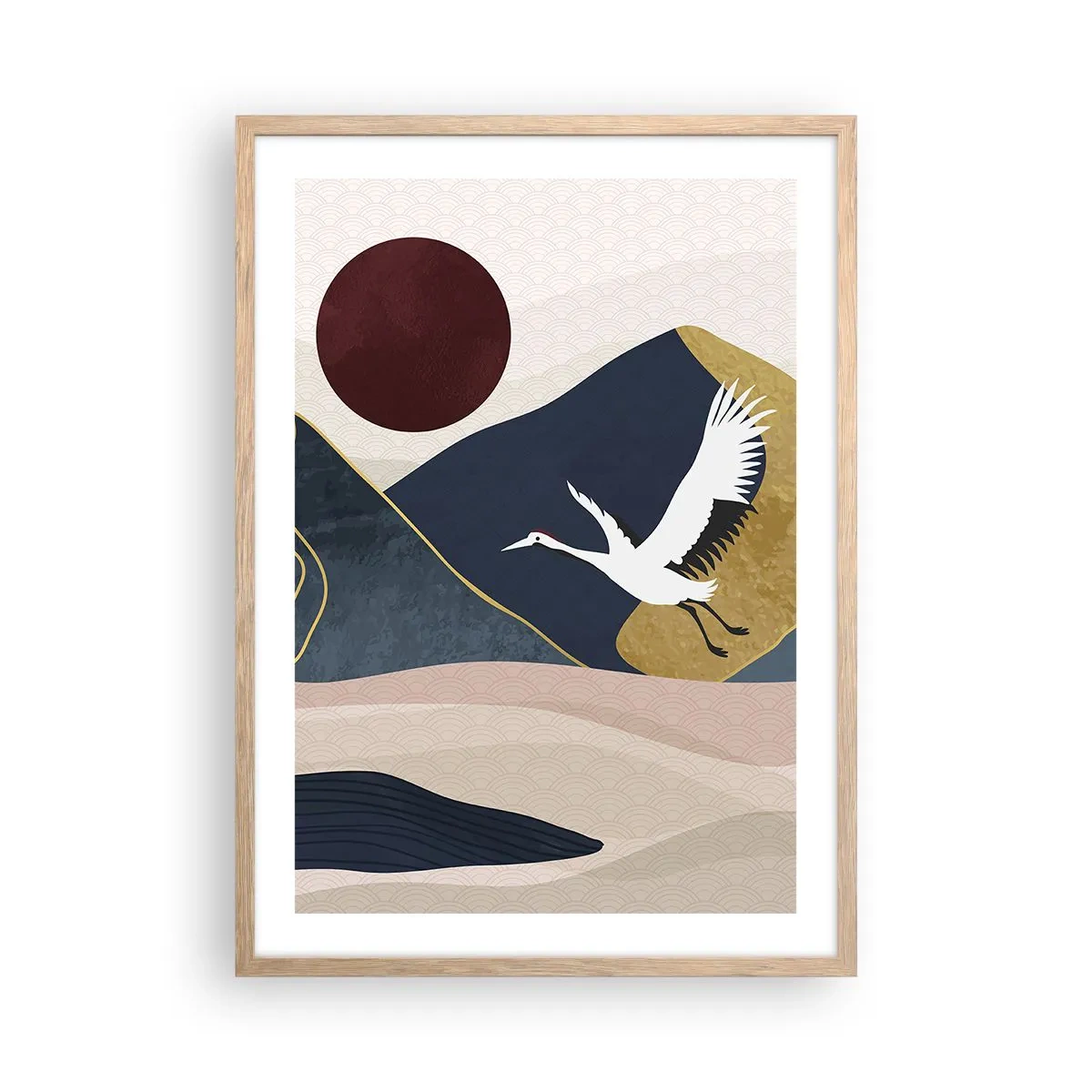 Affisch i ram av ljusek - Nästa dag FLUGIT iväg - 50x70 cm