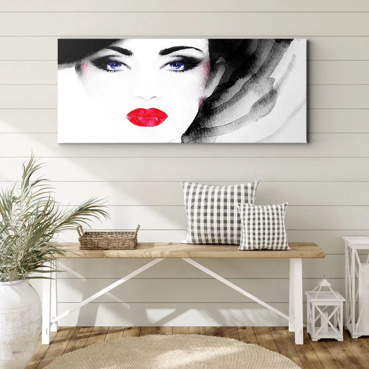Canvastavla - Bild på duk - Avvisar och kallar - 140x50 cm
