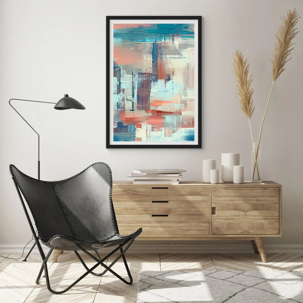 Affisch i svart ram - Att nå ljuset - 30x40 cm