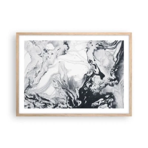 Affisch i ram av ljusek - Jordens inre - 70x50 cm