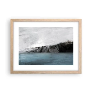 Affisch i ram av ljusek - Vatten - jord: en krock mellan elementen - 40x30 cm