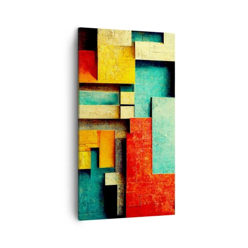 Canvastavla - Bild på duk - Festival av räta vinklar - 45x80 cm