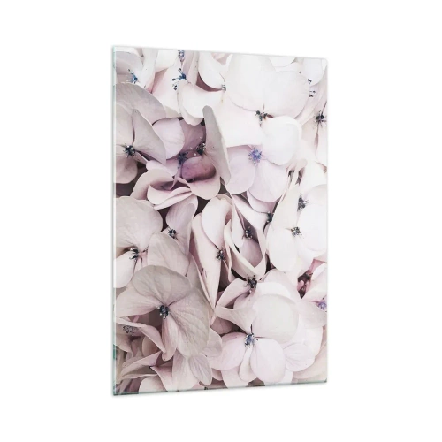 Glastavla - Bild på glas - I en flod av blommor - 70x100 cm