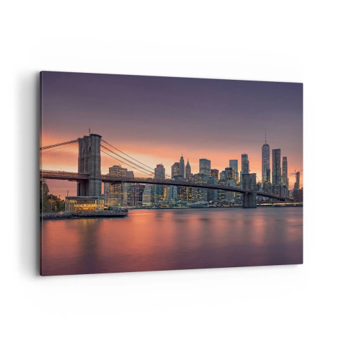 Canvastavla - Bild på duk - Doppad i lila tystnad - 120x80 cm