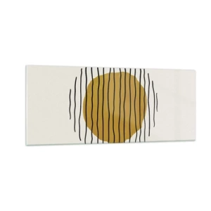 Glastavla - Bild på glas - Abstraktion som darrar av glöd - 100x40 cm