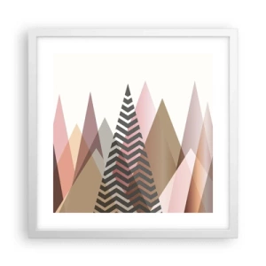 Affisch i vit ram - Utsikt över pyramider - 40x40 cm