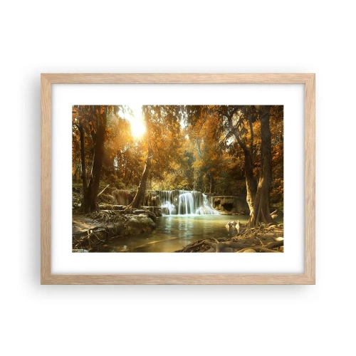 Affisch i ram av ljusek - Parkkaskad - 40x30 cm