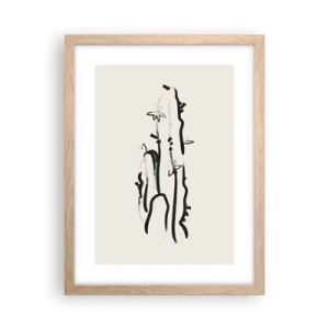 Affisch i ram av ljusek - Blommande ört - 30x40 cm
