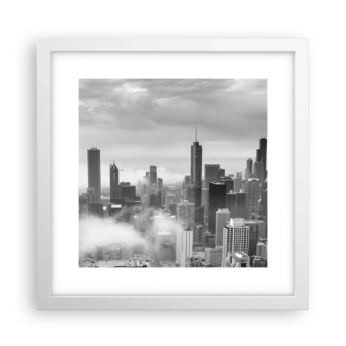 Affisch i vit ram - Amerikanskt landskap - 30x30 cm