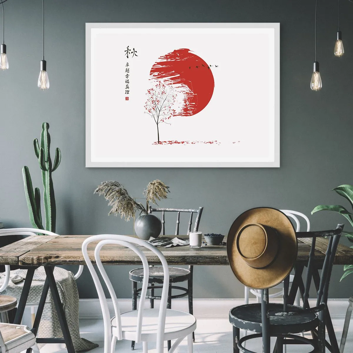 Affisch i vit ram - Känner du igen det här landet? - 100x70 cm