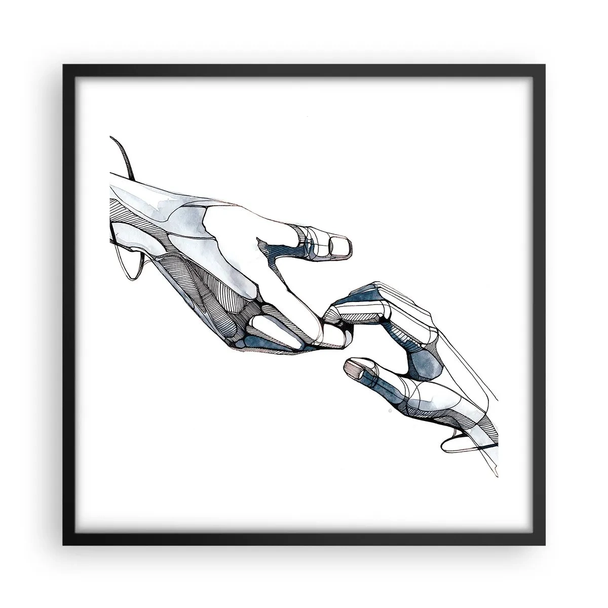 Affisch i svart ram - God gest - 50x50 cm