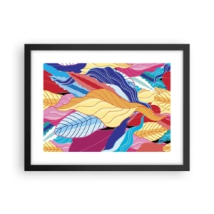 Affisch i svart ram - Färgglad röra - 40x30 cm