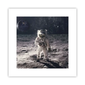 Affisch - Hälsningar från månen - 30x30 cm