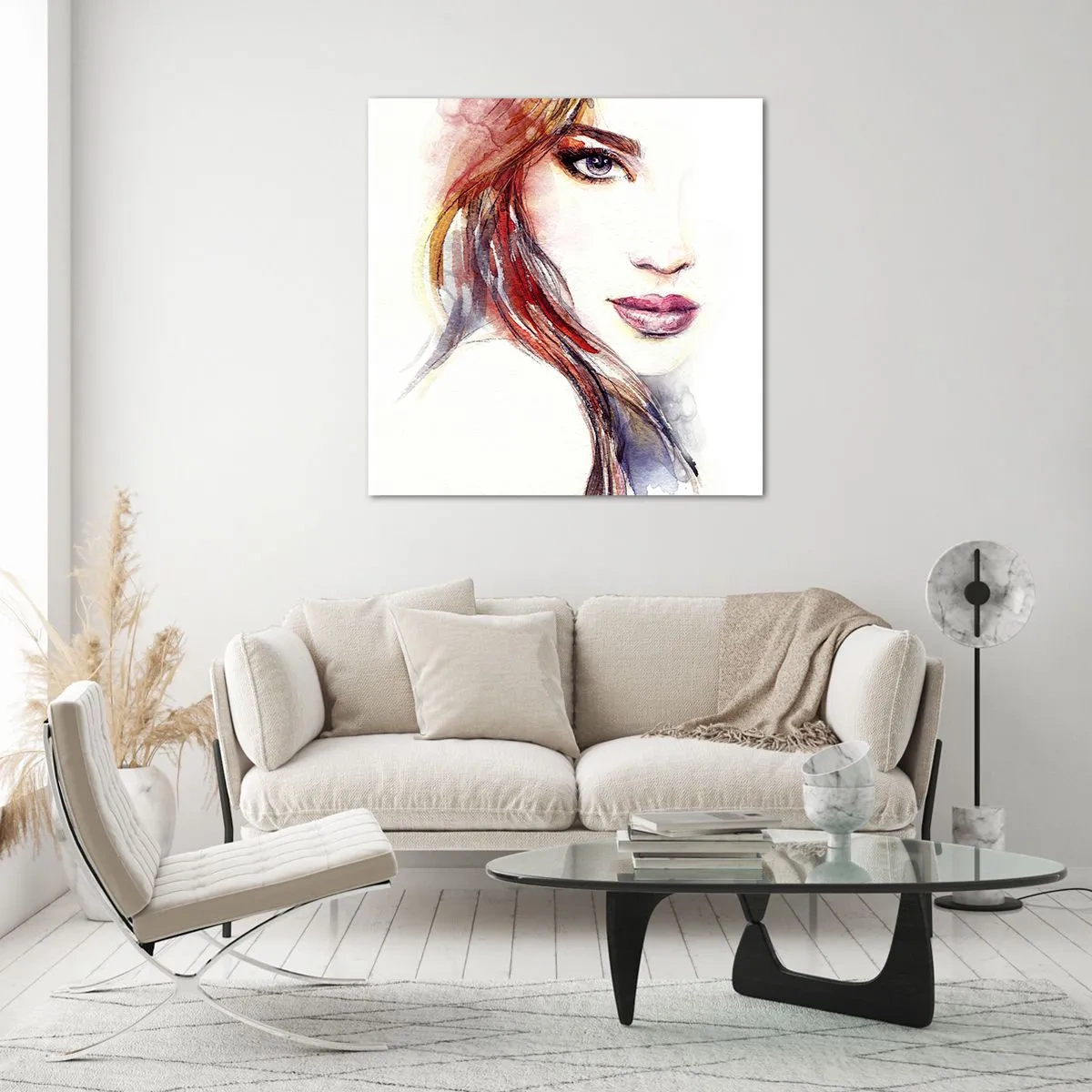 Glastavla - Bild på glas - Vademecum - följ efter mig - 70x70 cm