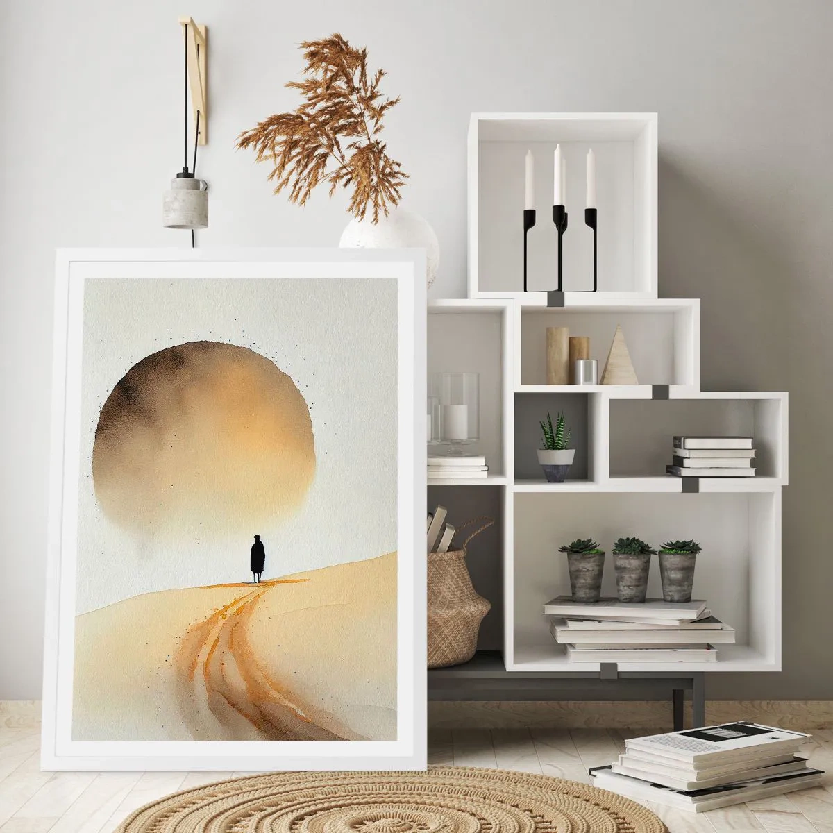 Affisch i vit ram - Alltid längtande - 70x100 cm