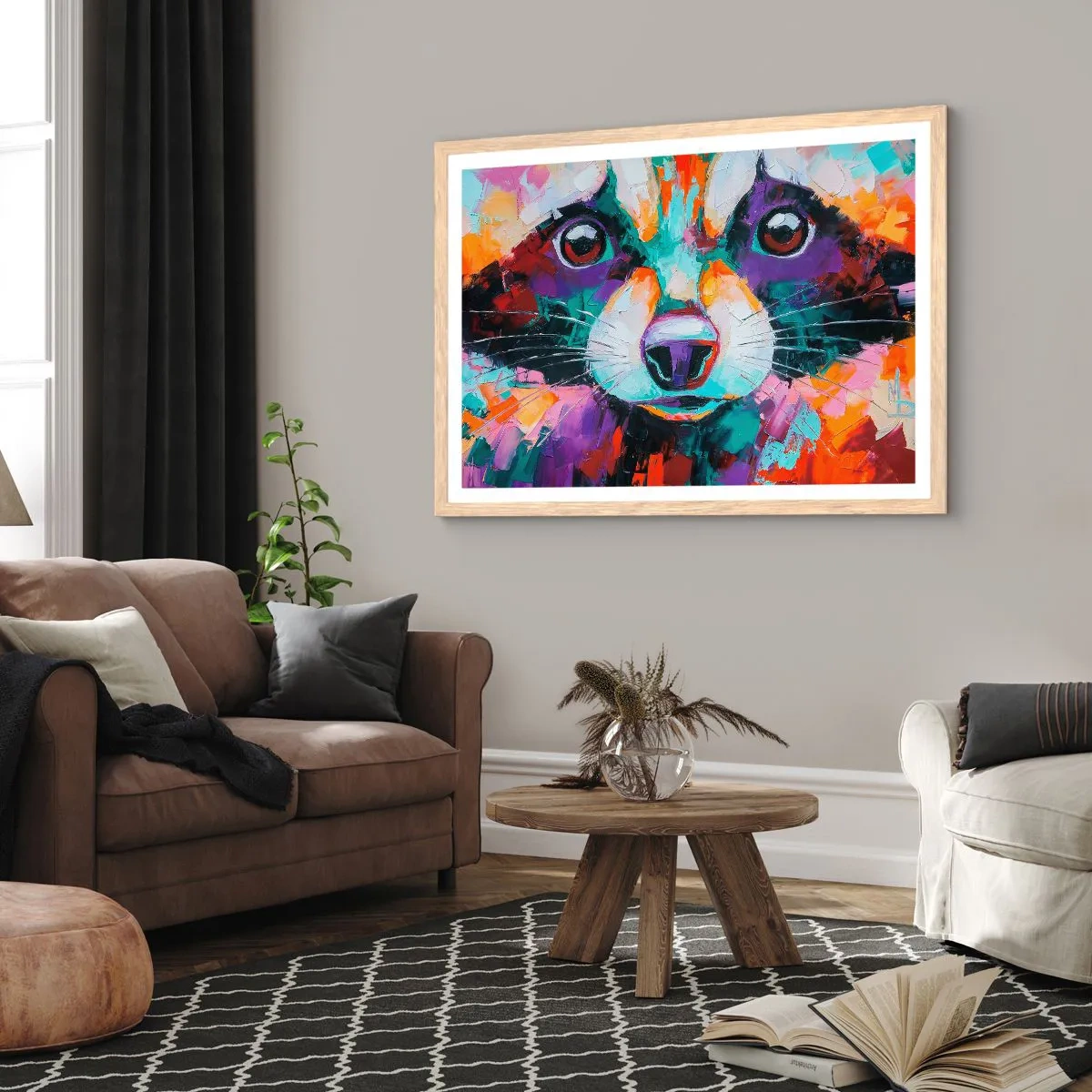 Affisch i ram av ljusek - Enbart goda emotioner - 50x40 cm