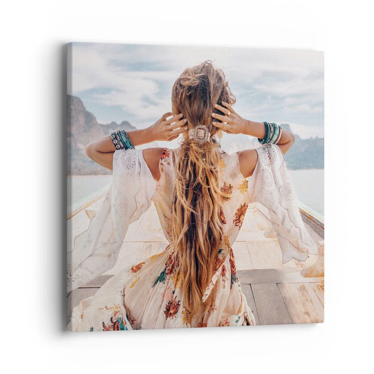 Canvastavla - Bild på duk - På väg mot lycka - 40x40 cm