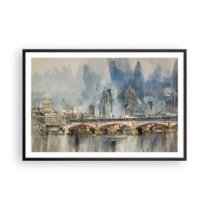 Affisch i svart ram - London i hela sin prakt - 91x61 cm