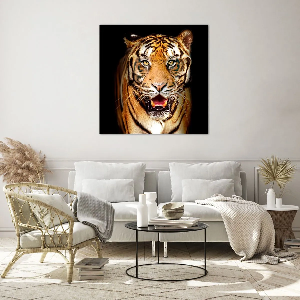 Glastavla - Bild på glas - Vilt hjärta - 40x40 cm