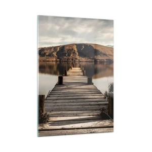 Glastavla - Bild på glas - Ett landskap i tystnad - 50x70 cm