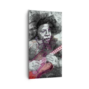 Canvastavla - Bild på duk - På musikens vågor - 65x120 cm