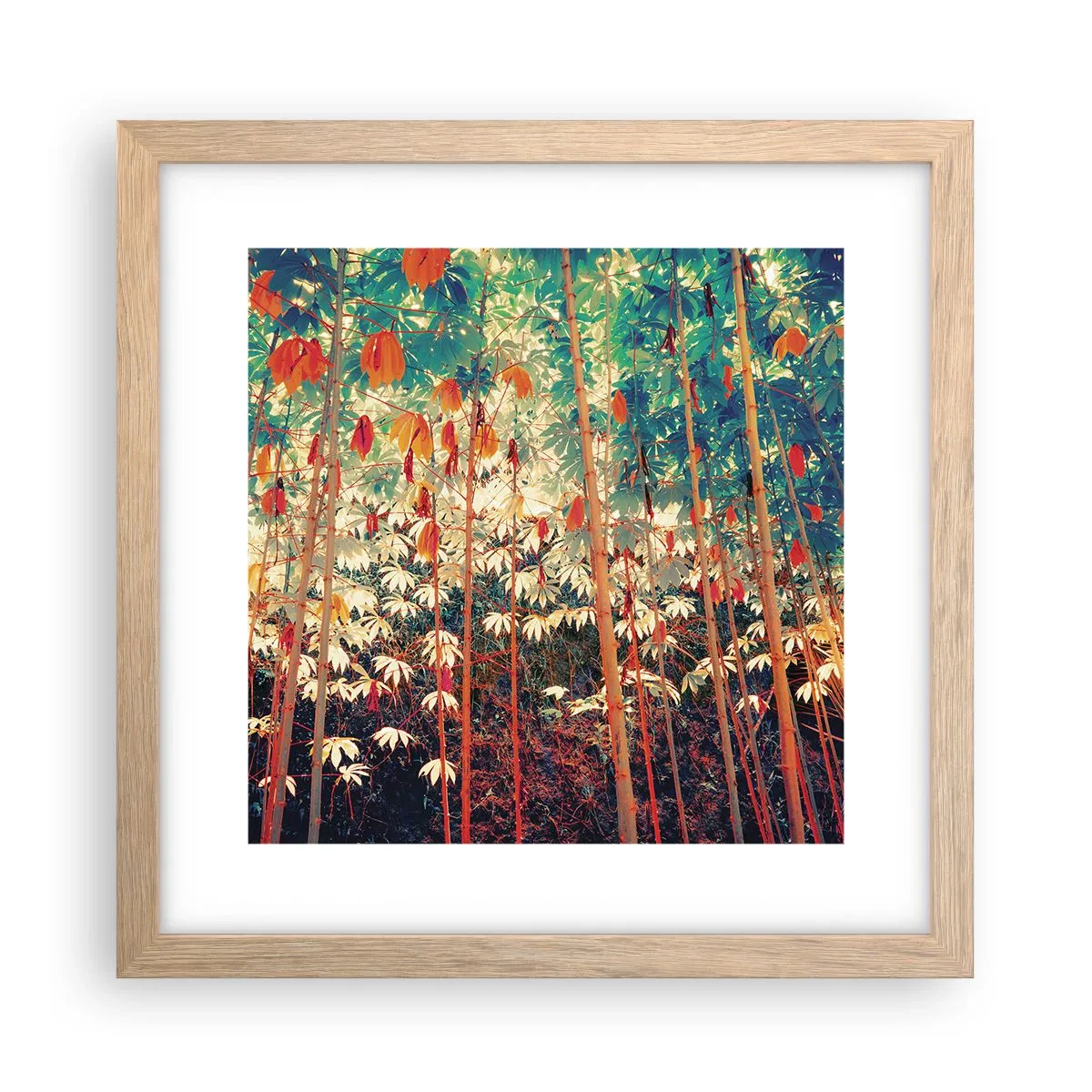 Affisch i ram av ljusek - Lövbladens hemlighetsfulla liv - 30x30 cm