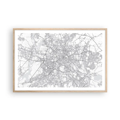 Affisch i ram av ljusek - Berlins blomma - 91x61 cm