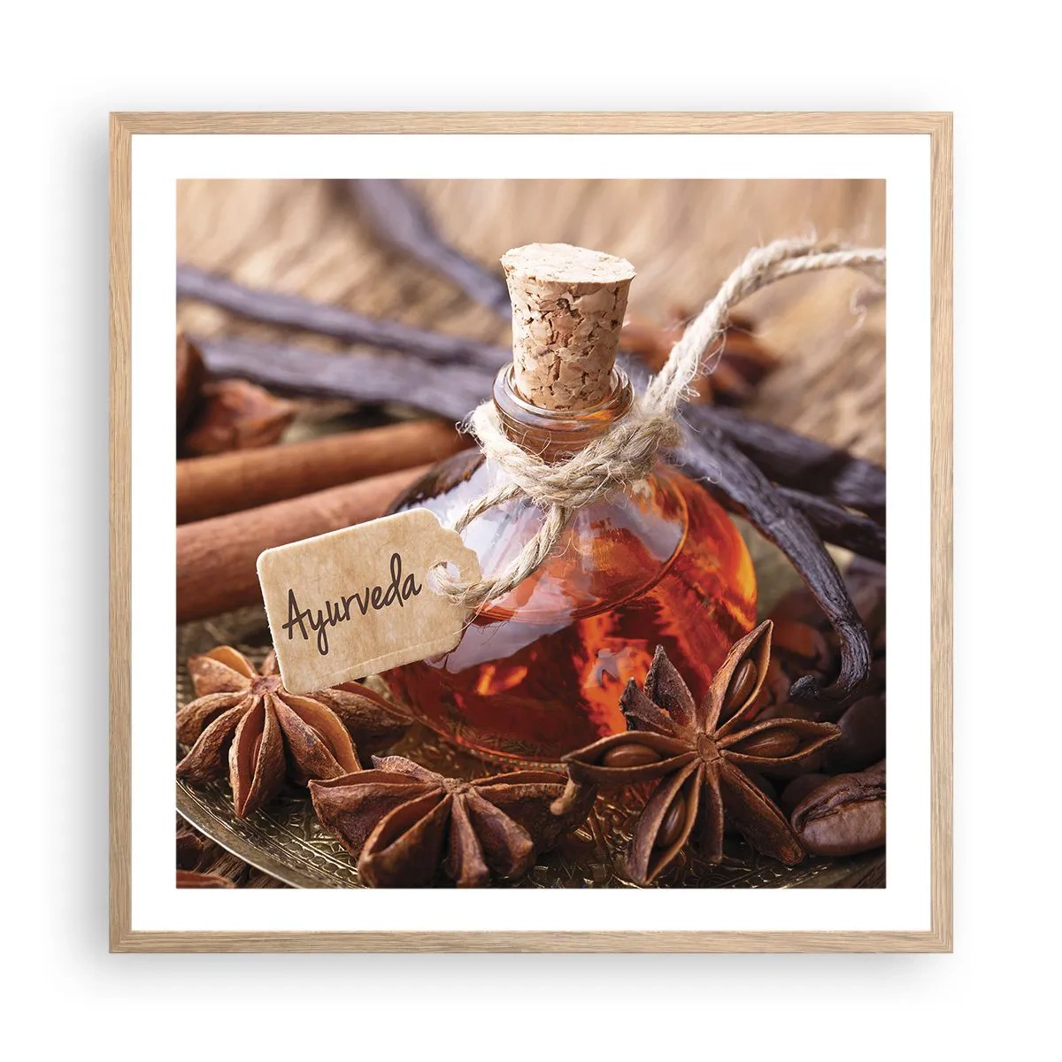 Affisch i ram av ljusek - Mot kroppens och själens enighet - 60x60 cm