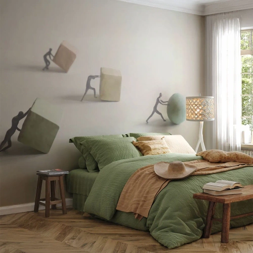 Fototapet Premium Canvas - Livet leker - Abstraktion, människor, Arbete - 250x175 cm