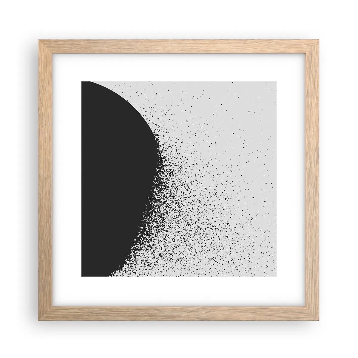 Affisch i ram av ljusek - Partiklarnas rörelse - 30x30 cm