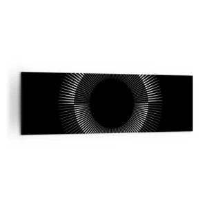 Canvastavla - Bild på duk - Svart sol - 160x50 cm